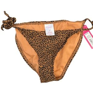 NWT Xhilaration Brown Cheetah Leopard Print Hipster Swim Bikini Bottoms - Small